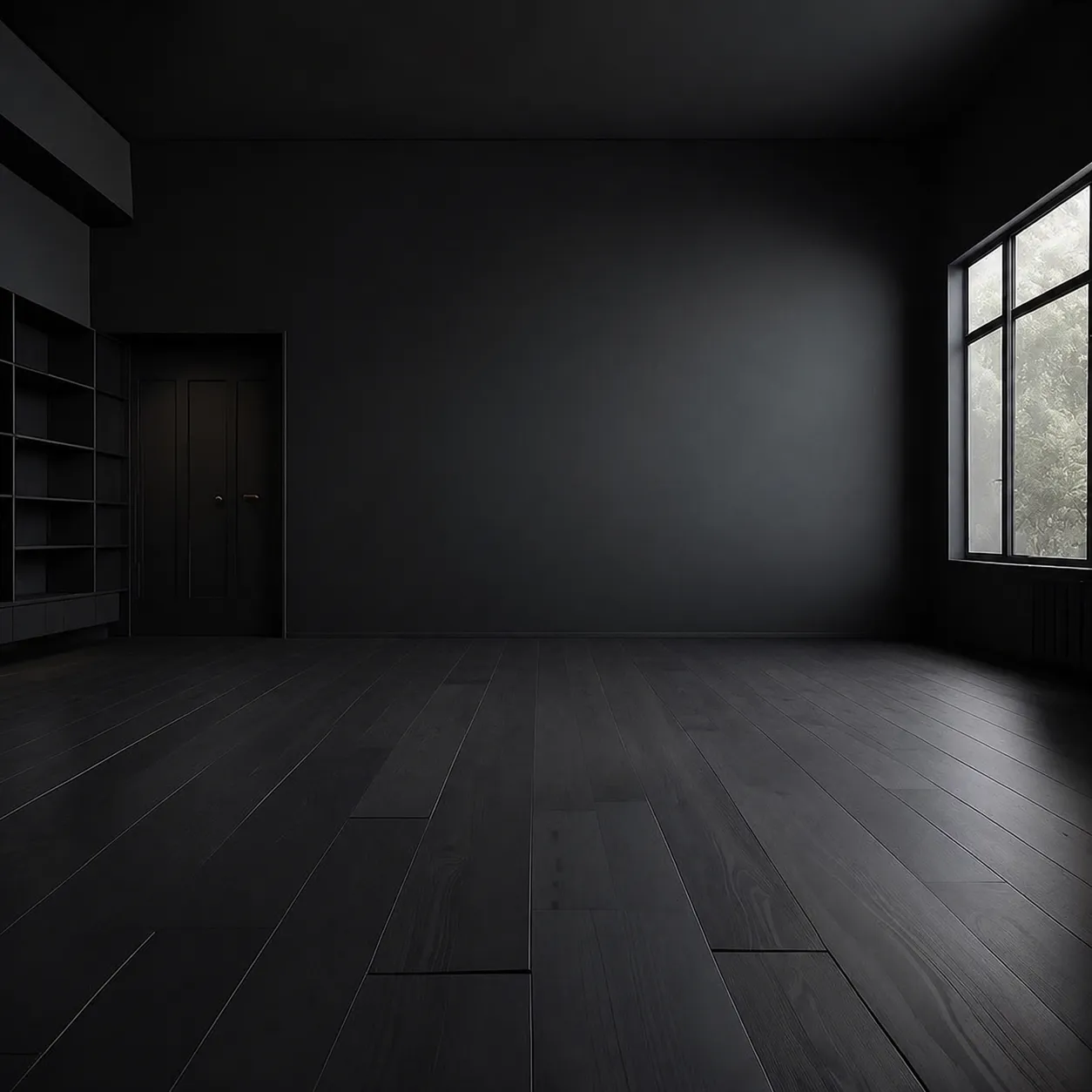 Pièce livrée, parquet posé et nettoyé
